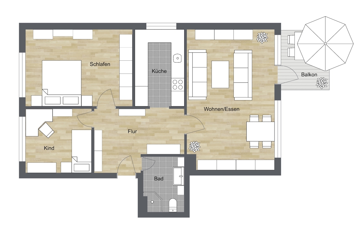 014 - Grundrissplan 1. Obergeschoss