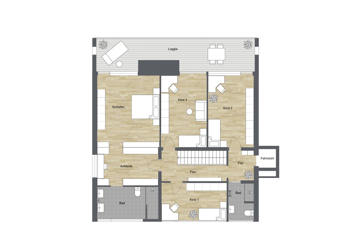 031 - Grundrissplan Obergeschoss