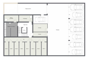 010 - Grundrissplan - Kellergeschoss - Tiefgarage
