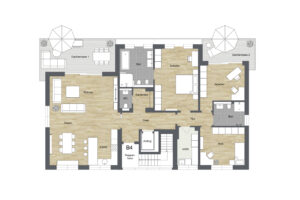 016 - Haus B - Grundriss Staffelgeschoss