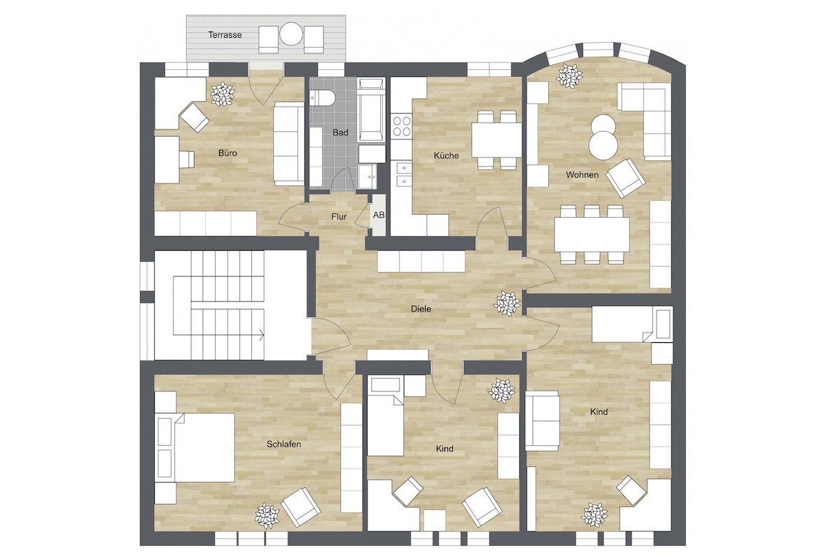 014 - Grundrissplan Erdgeschoss