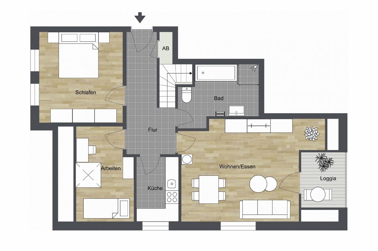 014 - Grundrissplan Dachgeschoss
