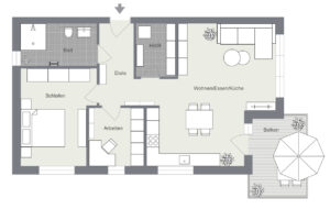 002 - Grundrissplan 1. Obergeschoss