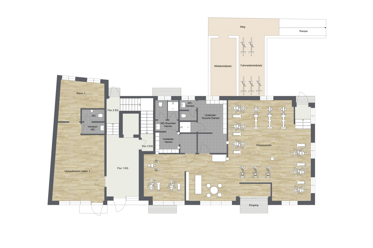 025 - Grundrissplan Haus 1 - Erdgeschoss
