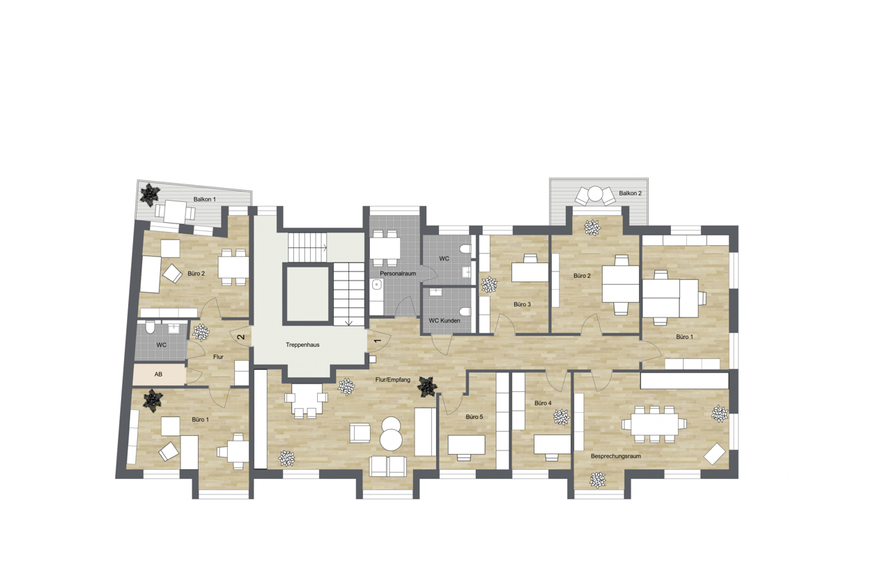 026 - Grundrissplan Haus 1 - Obergeschoss