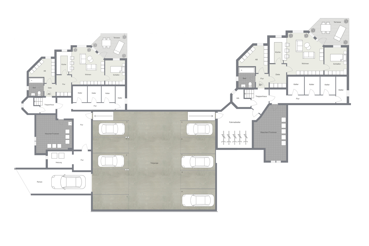 026 - Grundrissplan Hanggeschoss