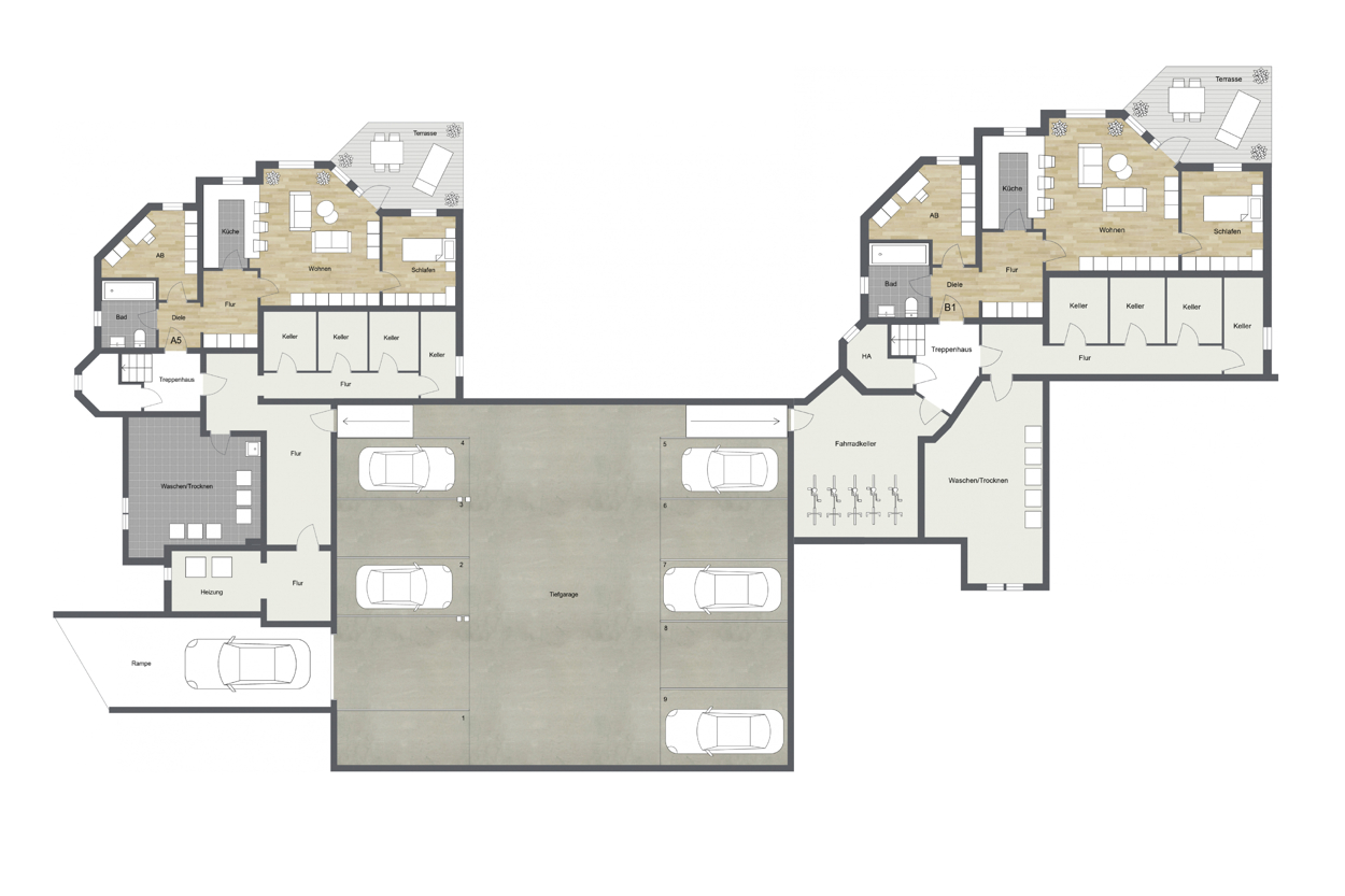 026 - Grundrissplan Hanggeschoss