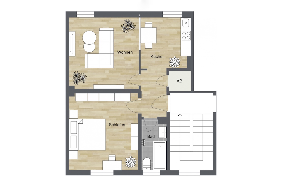 009 - Grundrissplan 1. Obergeschoss