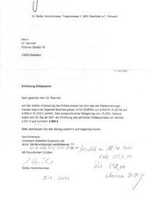 20250813 - Anschreiben Erhöhung Erbbauzinsen auf 2.955,00 Ruro