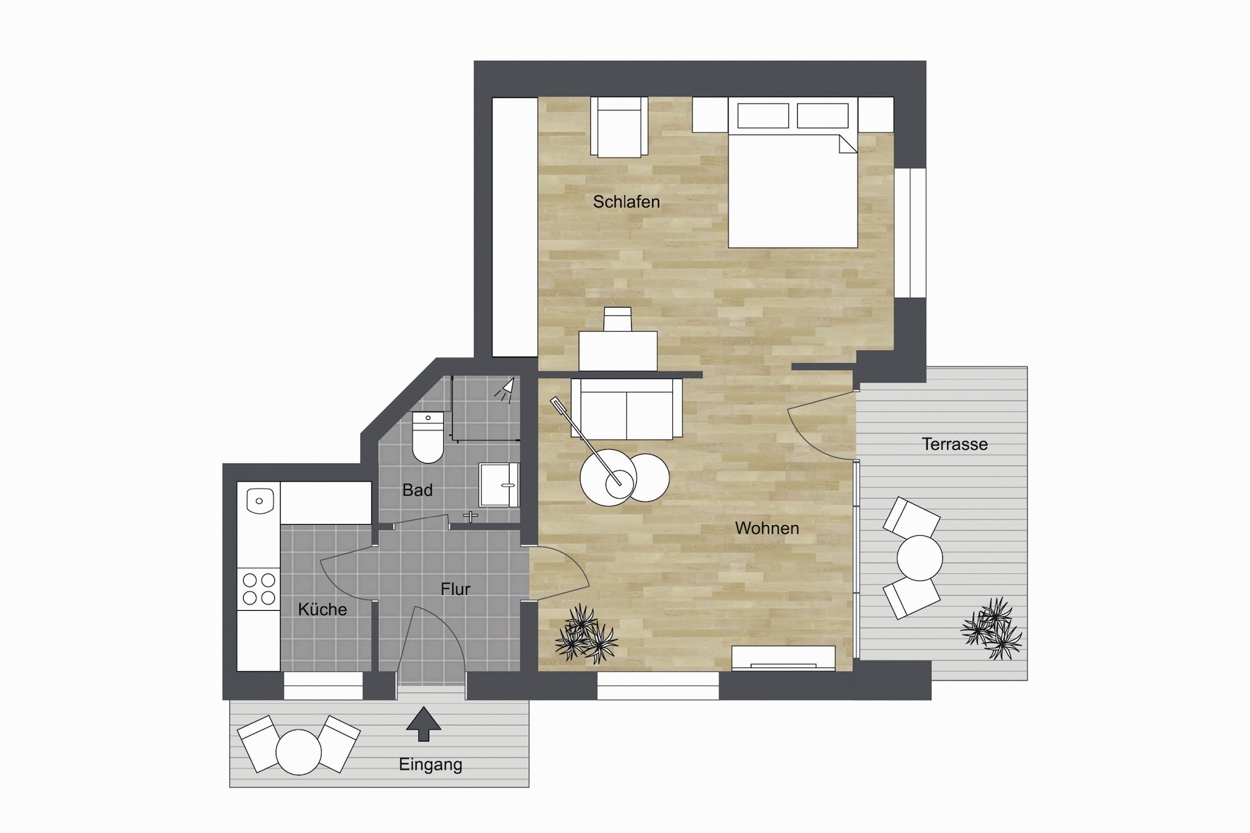 006 - Grundrissplan Einliegerwohnung