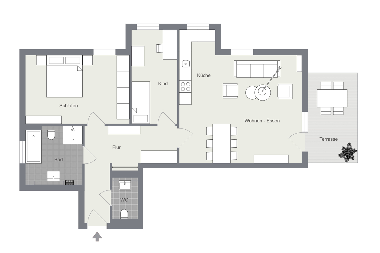 013 - Grundrissplan Erdgeschoss