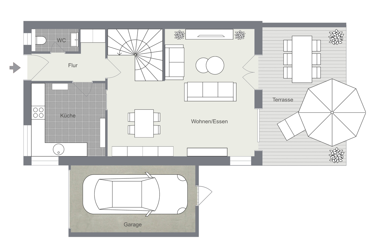 020 - Grundrissplan Erdgeschoss