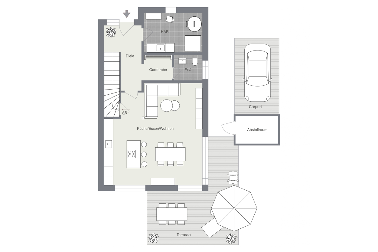 020 - Grundrissplan Erdgeschoss