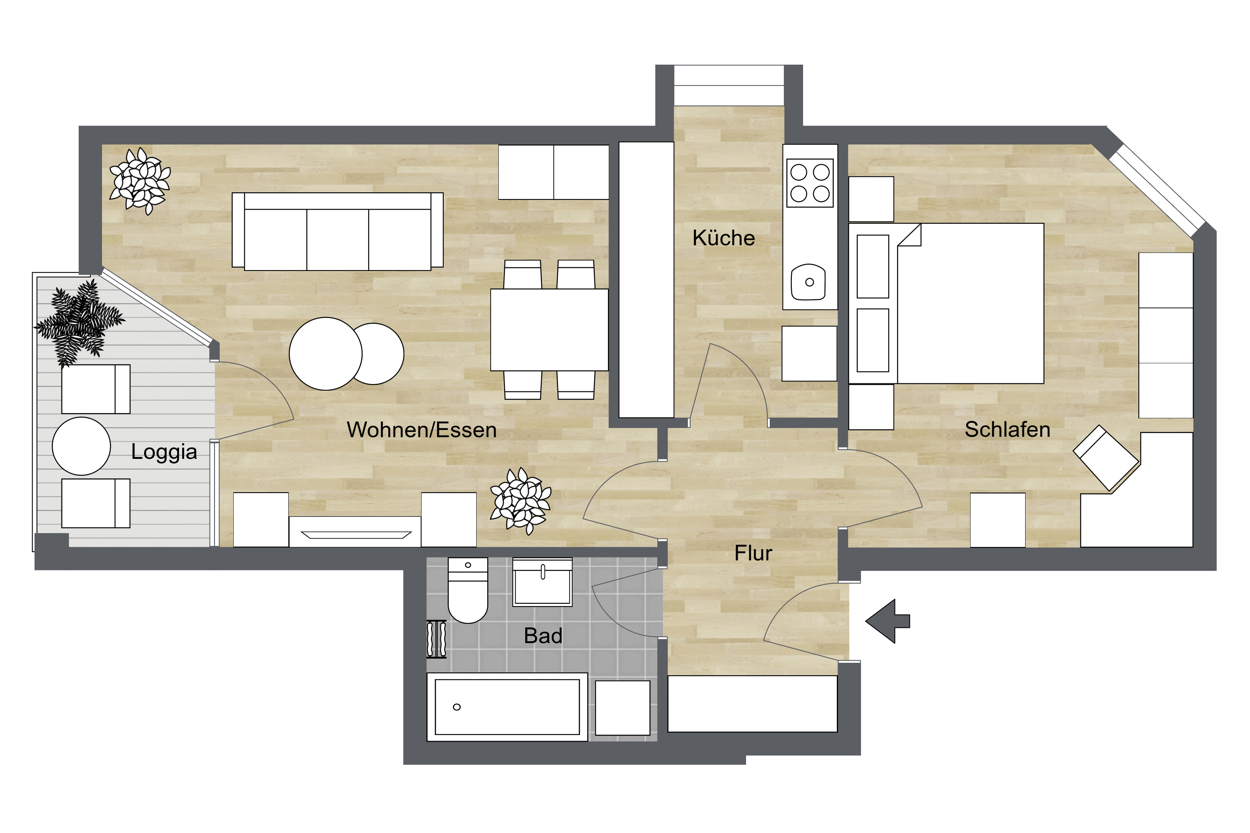 011 - Grundrissplan 2. Obergeschoss