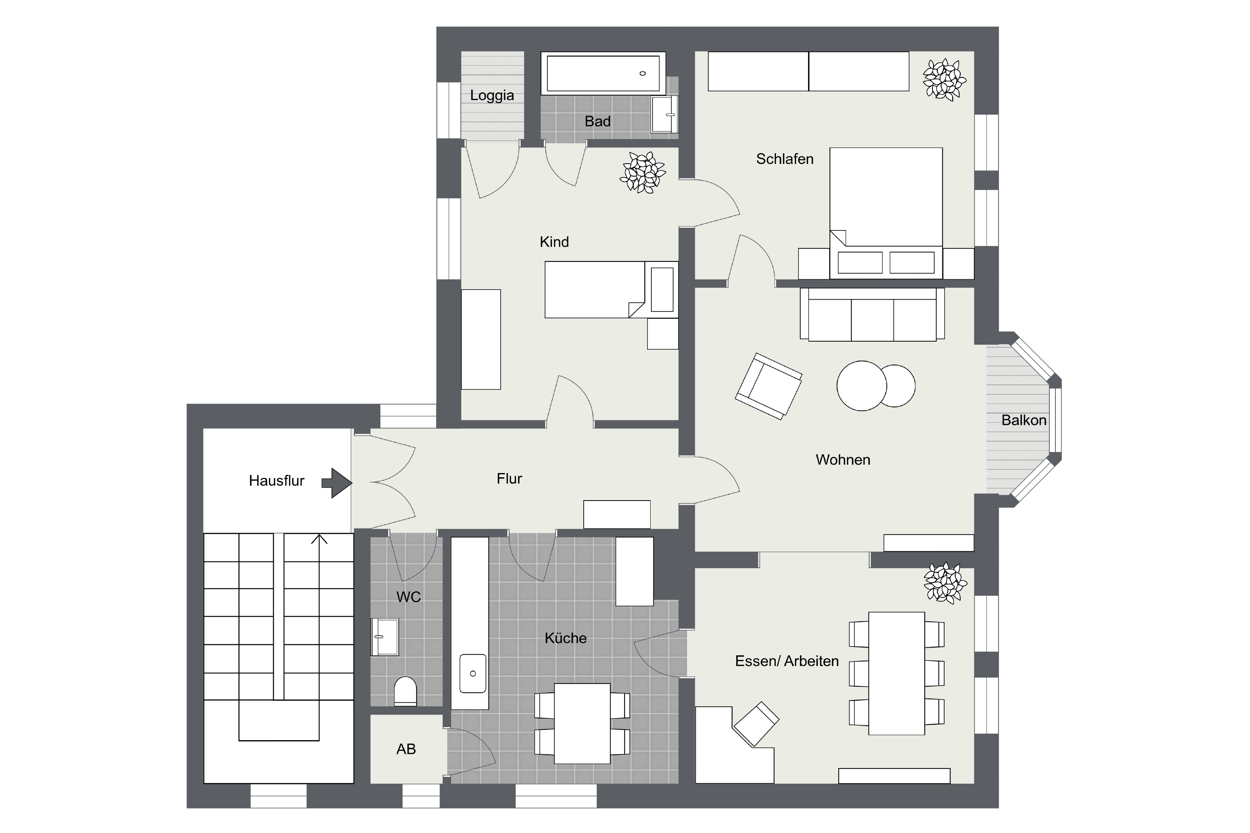 018 - Grundrissplan Obergeschoss