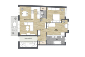 031 - Grundrissplan Haus 2 - Obergeschoss